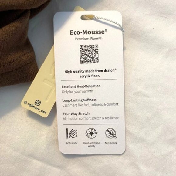 OGL ProWarm Thermal Ruched Sides Tuckable Mockneck Top S Mocha NWT - Picture 7 of 7